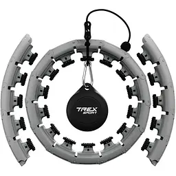 Хулахуп Trex Sport TX-010CHH масажний з обважнювачем сірий