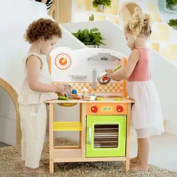 Ігровий набір Viga Toys Дитяча кухня з посудом (50957FSC) - мініатюра 5