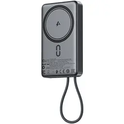 УМБ Acefast Magnetic Wireless 10000mAh 22.5W PD,QC 3.0 USB-C In/Out, QI 15W M18 Black - мініатюра 2