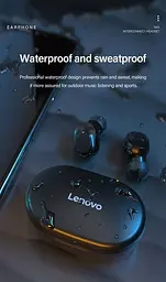 Навушники бездротові Lenovo TWS XT91 Thinkplus Live Pods чорні - мініатюра 8