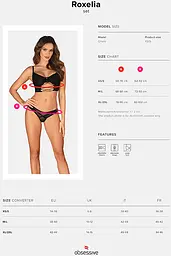Комплект Obsessive Roxelia set (Чорний, XS/S) Obsessive 100452 96970