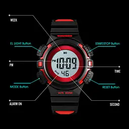 Дитячий наручний годинникSkmei 1485 Red, 1485RD (15966) - мініатюра 7