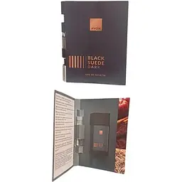Листівка з пробним зразком Туалетної води Avon Black Suede Dark 0.6 мл