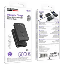 Портативний ЗП Power Bank Borofone BJ82 Dawn 20W з БЗП 5000 mAh Black - мініатюра 5