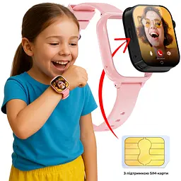 Дитячий смарт-годинник JETIX G100 4G зі змінним корпусом (в комплекті Рожевий, Бузковий, Жовто-синій) - мініатюра 3