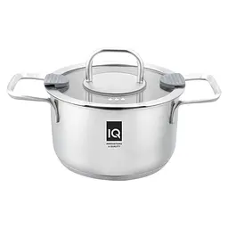 Каструля IQ Be Creative 22 см 4.6 л з кришкою срібляста (IQ-2050-22)