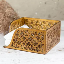 Дерев'яна серветниця VANZA ROSES oak - L (21 см) - мініатюра 2