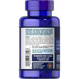 Глюкозамін хондроїтин і МСМ Puritan's Pride Glucosamine Chondroitin MSM Double Strength 60 капсул - мініатюра 3