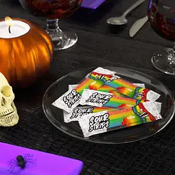 Жувальні цукерки Sour Strips Rainbow Halloween Candy 48шт, 192г - мініатюра 3