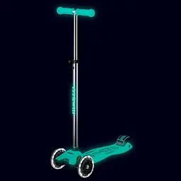 Самокат дитячий Micro Maxi Deluxe Glow LED 3-колісний желейний зелений (MMD365) - мініатюра 7