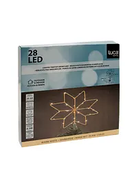 Верхівка світлодіодна Luca Lighting Сніжинка на прищіпці, теплий білий 21.5 см (8720362250463) - мініатюра 2