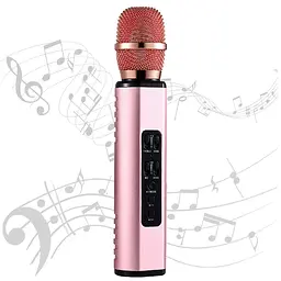 Бездротовий караоке-мікрофон Losso K6 Premium з вбудованим динаміком і Bluetooth Rose (18961) - мініатюра 2