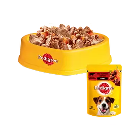 Корм для собак Pedigree з яловичиною та ягням в соусі 100 г - мініатюра 3