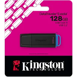 Флеш-накопичувач Kingston 128GB USB 3.2 Gen 1 DataTraveler Exod ia Black/Blue DTXG2/128GB (DTXG2/128GB) - мініатюра 5