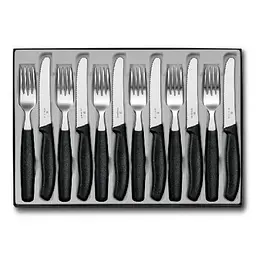 Набір кухонний Victorinox SwissClassic Table Set 12шт з чорн. ручкою (6 ножів, 6 віделок) - мініатюра 2