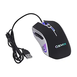 Мишка Gemix W100 USB Black/Gray + ігрова поверхня (W100Combo) - мініатюра 6