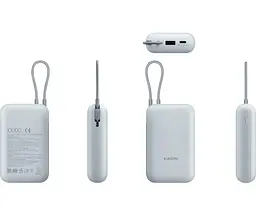 Зовнішній акумулятор Xiaomi Power Bank 10000mAh 22.5W із вст. кабелем USB-C cable BHR9073GL - мініатюра 4