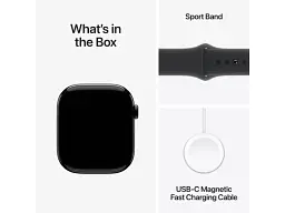 Смарт-годинник Apple Watch Series 10 GPS 46mm Jet Black Alu. Case w. Black Sport Band - XL (MWX13+MXM53) - мініатюра 4