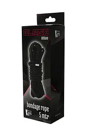Мотузка для бандажаBlaze Deluxe Bondage Rope 5m Black, Чорний - мініатюра 2