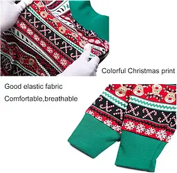 Піжама/попона для собак MIAODODO D15 Christmas striped, 3XL - мініатюра 4