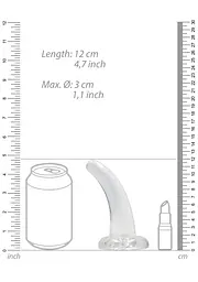 Фалоімітатор - Realrock Dildo 4,5" Transparent - мініатюра 5