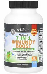 Покращений засіб 7 в 1 для зміцнення імунітету, 120 капсул, (7-IN-1 IMMUNITY BOOST) BioSchwartz