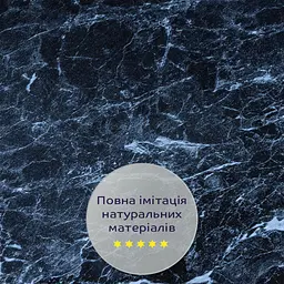 Декоративна плита Sticker Wall ПВХ 600х600х3мм Чорний мармур S SW-00001625 - мініатюра 5