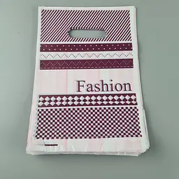 Пакети з вирубаною ручкою (20*30)"Fashion з кубиками бордовий (100 шт.)