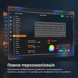 Клавіатура Ajazz AK820 Red Switch Black (AK820-R-B) [163665] - мініатюра 12
