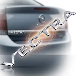 Емблема напис VECTRA Вектра 165х17 мм Хром (Завод) - мініатюра 3