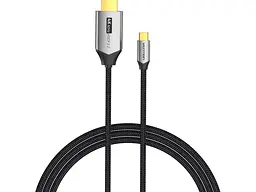 Кабель USB Type-C Vention USB Type-C to HDMI v2.0 1.5m Grey (CRBBG) - мініатюра 2