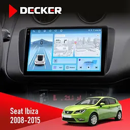 Штатна магнітола Seat Ibiza 2008-2015 Decker D9-010 6x128, DSP, 4G, 2K Decker (НФ-00004789)