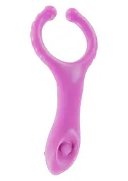 Ерекційне кільце Toy Joy Vibrating Clit-stim C-ring 10 см рожевий - мініатюра 3