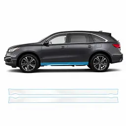 Антигравійна захисна бронеплівка за лекалами для Acura MDX YD3 facelift 2017-2020 - нижня зона кузова пороги