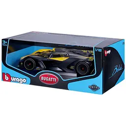 Автомодель Bburago Bugatti Bolide 1:18 чорно-жовта (18-11047 YL) - мініатюра 9