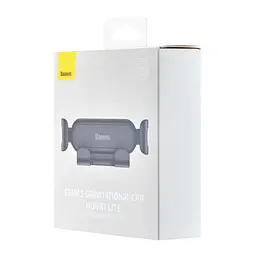 Холдер Baseus Stable Gravitational Car Mount Lite Air Outlet Version Чорний - мініатюра 2