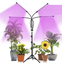 Лампа для росту рослин Gardlov 19388, 80 LED, фітолампа, 4 панелі, таймер, USB, регульована висота 73–153 см - мініатюра 5