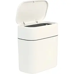 Відро для сміття МВМ My Home з кришкою 300х165х320 мм біло-сіре (BIN-23 10L WHITE/GRAY) - мініатюра 4