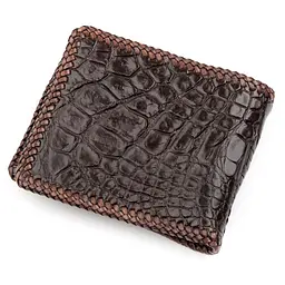 Портмоне CROCODILE LEATHER 18229 з натуральної шкіри крокодила Коричневе - мініатюра 2