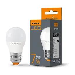 Лампочка Videx G45e 7W E27 4100K 220V (VL-G45e-07274) - мініатюра 2
