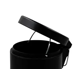 Відро для сміття кругле Zerix Solo-TC0105 Black 5 л чорне (ZX5898) - мініатюра 4