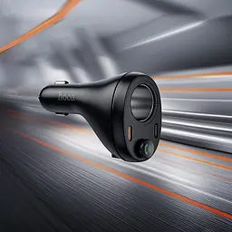 АЗП з FM-модулятором HOCO E88 Star 35W(2C) cigarette lighter car BT FM transmitter Black - мініатюра 9