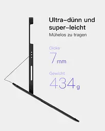 Надлегкий чохол для клавіатури для iPad 11" 11" 11 Gen (A16 2025), iPad 10, iPad Air 11" M3/M2 (2025/2024), iPad Air 5/4, iPad Pro - мініатюра 2