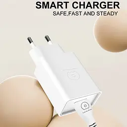 Мережевий зарядний пристрій з кабелем WUW-T82 Single USB home charger set iP - мініатюра 3