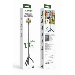 Штатив ACEFAST E31 selfie stick with automatic tripod чорний - мініатюра 2