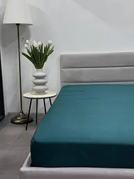 Простирадло на резинці Ecotton 160х200 см ізумрудний Dark Green 24566 (24566)