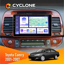 Штатна магнітола Toyota Camry 30 2001-2007 Wood Cyclone C9-011 4x64, DSP Cyclone (НФ-00007153)