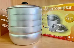 Мантоварка манти-казан 6 л Interos (до 2.2 кг мант)ㅤ алюмінієва парова - мініатюра 2