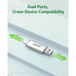 Флеш-накопичувач Acer USB 32G usb3.2+TypeC UT300 (BL.9BWWA.588) - мініатюра 4