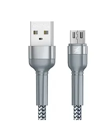 Дата Кабель для заряджання REMAX Jany RC-124m USB 2.0 — micro USB 2.4A Срібний (1м) - мініатюра 2